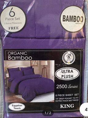 BAMBOO Ultra Plush King Sheet Set - Purple